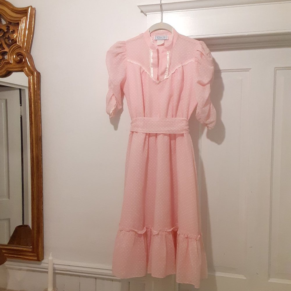 d.b.a. Vintage Dress, Pink with Polka Dots